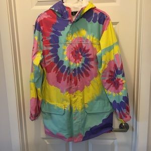 Lands End Tie Dye Rain Jacket